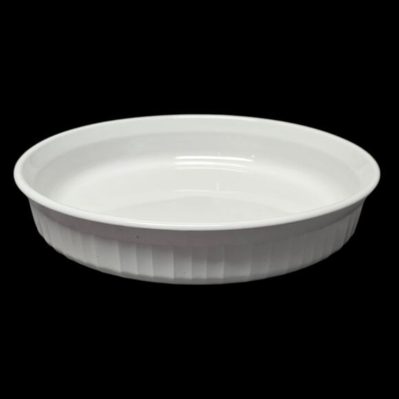 Vintage Corning Ware French Fluted White Quiche Pie Plate 8.5" F-8-8 Round Dish - Picture 1 of 9